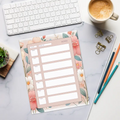 Orange Flowers Daily Planner - Blossom Design Organizer - DipaliZ