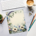 Pansy Flower Border Notepad - Weekly Plans and Task Lists - DipaliZ