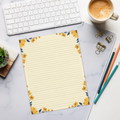 Sunflower Floral Ruled Notepads - Bright Ideas Collection - DipaliZ